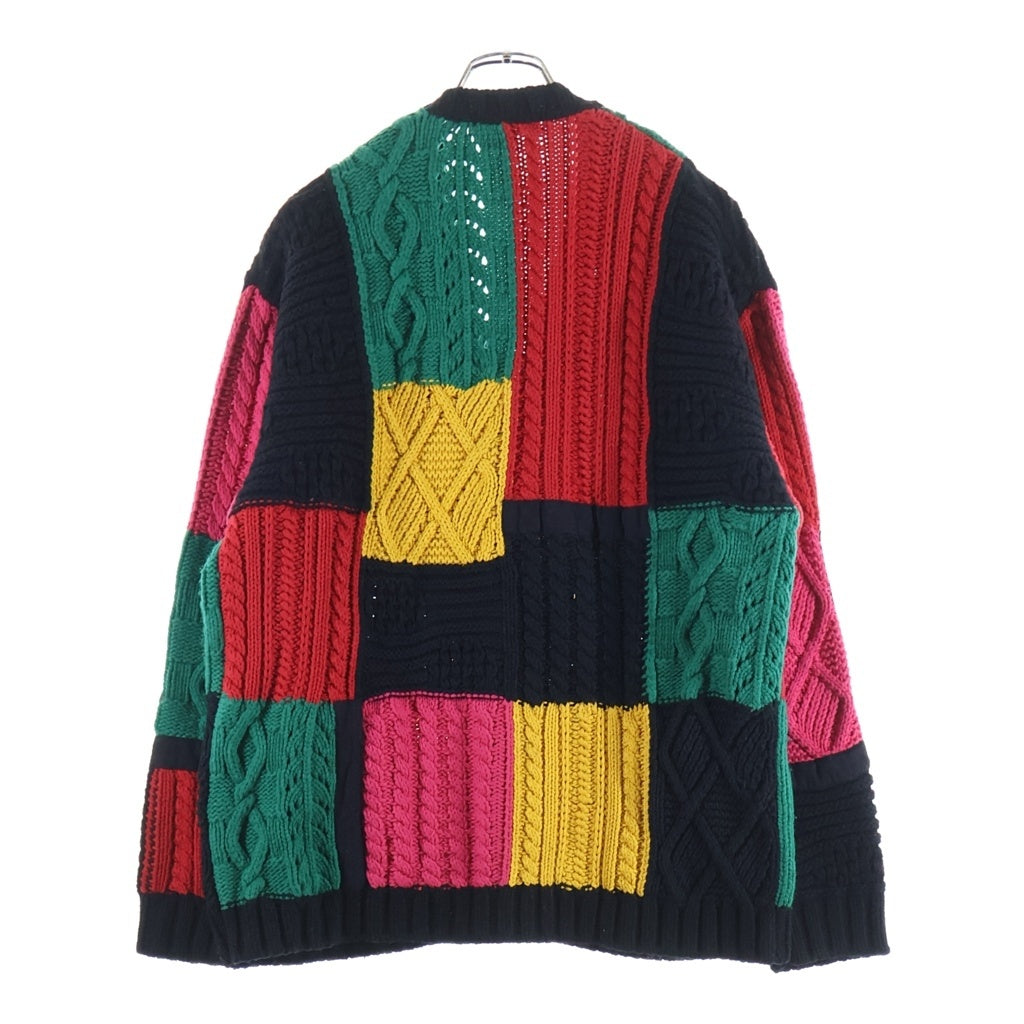 SUPREME(シュプリーム) 23AW Patchwork Cable Knit Cardigan パッチワークケーブルニットカーディガン マルチカラー