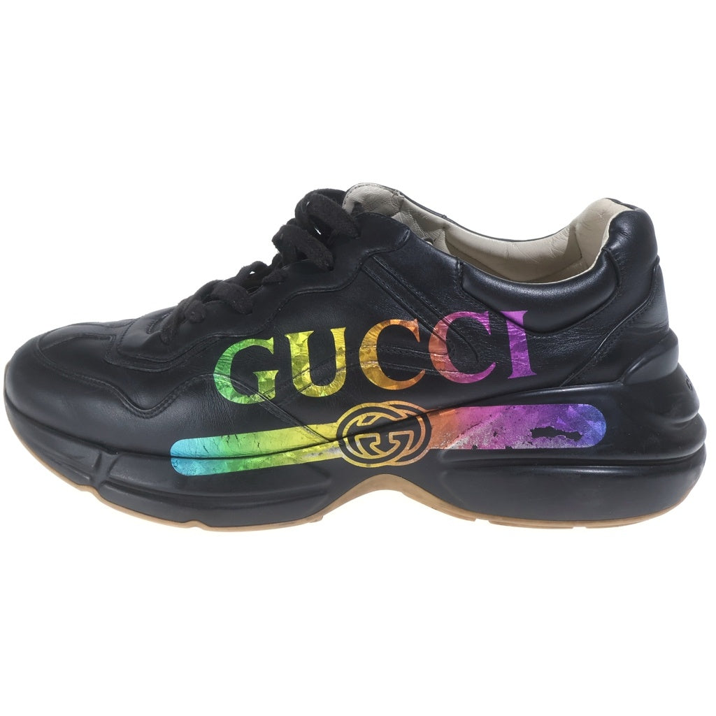 GUCCI(グッチ) RHYTON GGスプリーム レザーダットスニーカー ブラック 552851
