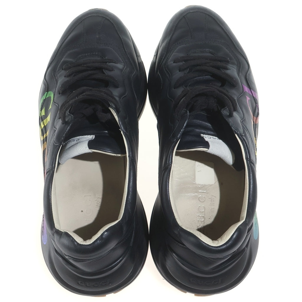 GUCCI(グッチ) RHYTON GGスプリーム レザーダットスニーカー ブラック 552851