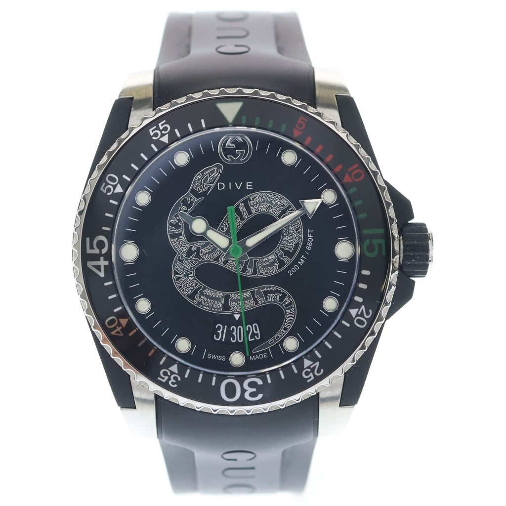 GUCCI(グッチ) GUCCI DIVE ダイバーズウォッチ スネーク ブラック YA136323