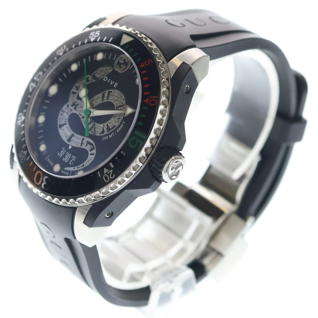 GUCCI(グッチ) GUCCI DIVE ダイバーズウォッチ スネーク ブラック YA136323