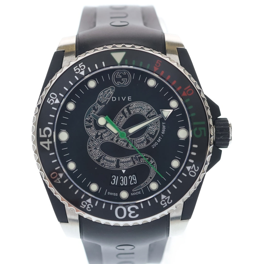 GUCCI(グッチ) GUCCI DIVE ダイバーズウォッチ スネーク ブラック YA136323