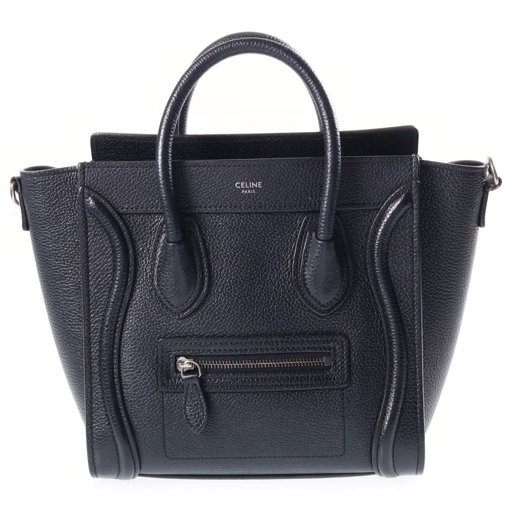 CELINE(セリーヌ) ラゲージ マイクロ カーフレザー 2WAY ハンドバック ショルダーバッグ ブラック F-AT-1232 レディース