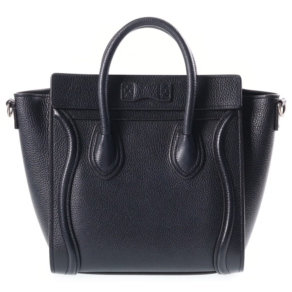 CELINE(セリーヌ) ラゲージ マイクロ カーフレザー 2WAY ハンドバック ショルダーバッグ ブラック F-AT-1232 レディース