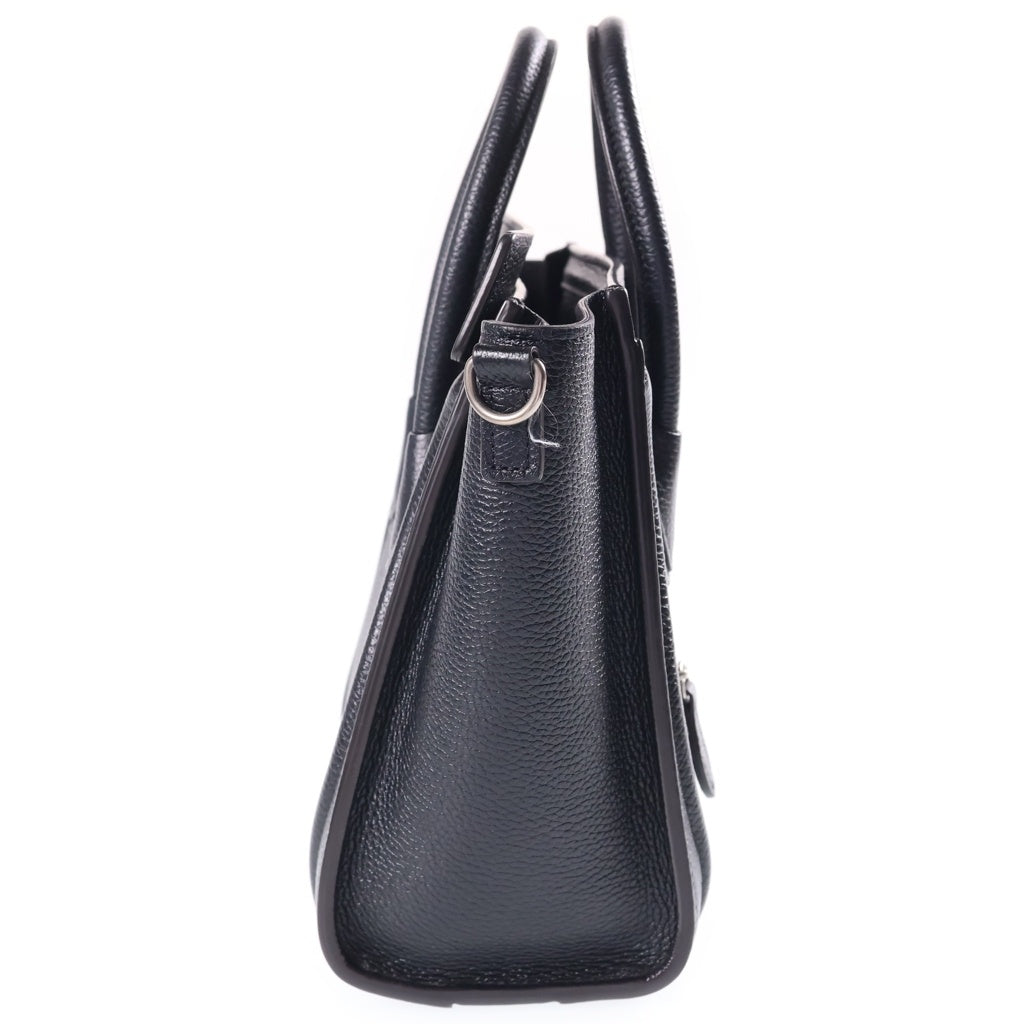 CELINE(セリーヌ) ラゲージ マイクロ カーフレザー 2WAY ハンドバック ショルダーバッグ ブラック F-AT-1232 レディース