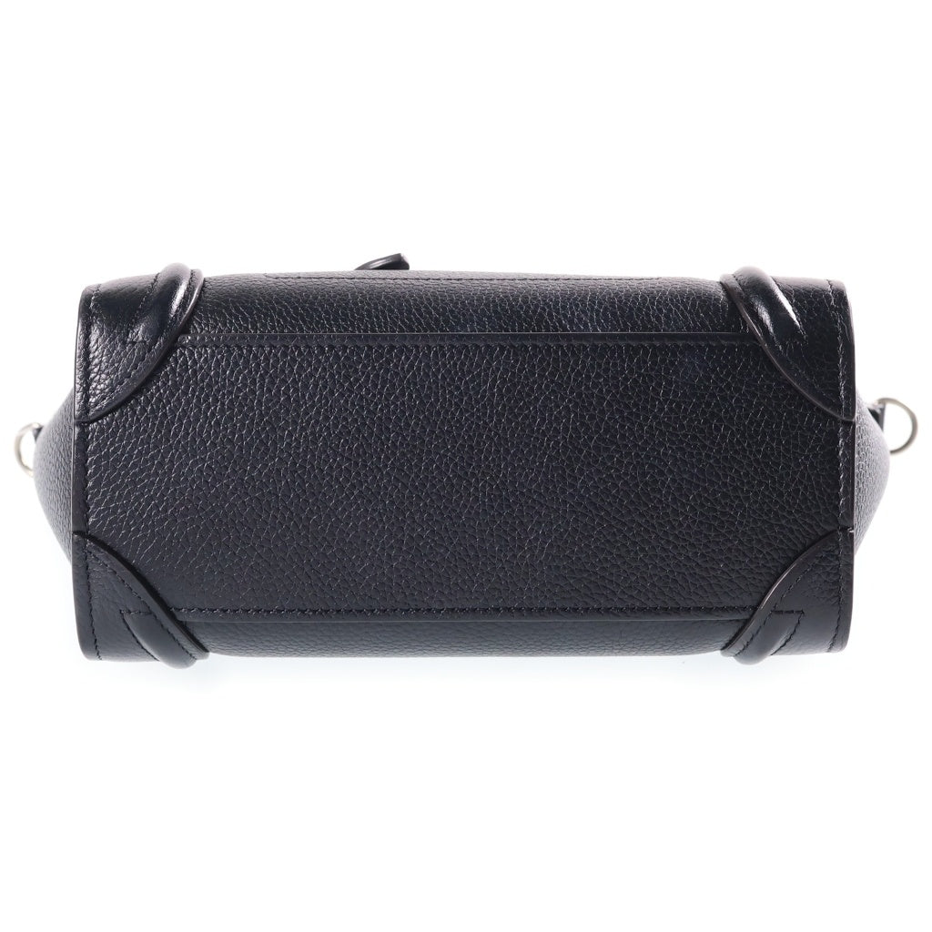 CELINE(セリーヌ) ラゲージ マイクロ カーフレザー 2WAY ハンドバック ショルダーバッグ ブラック F-AT-1232 レディース