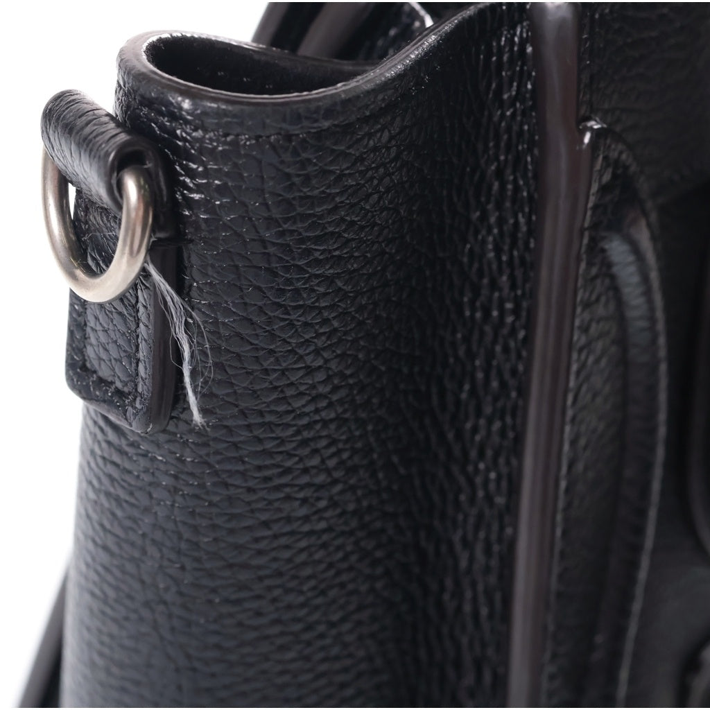 CELINE(セリーヌ) ラゲージ マイクロ カーフレザー 2WAY ハンドバック ショルダーバッグ ブラック F-AT-1232 レディース