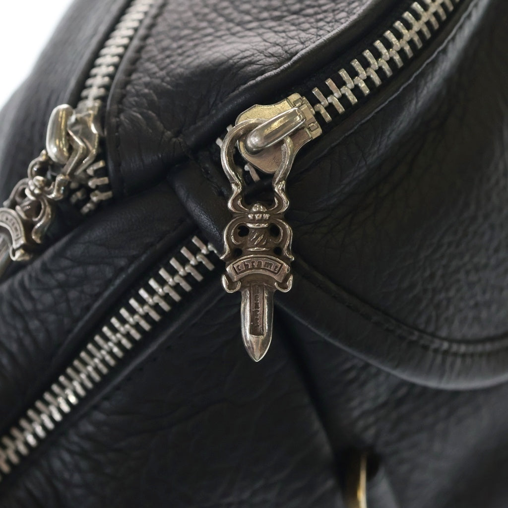 CHROME HEARTS(クロムハーツ) #1 SNAT PACK スナットパック ダガージップ ガンスリンガーベルト レザーウエストバッグ ブラック BCA378 ‐