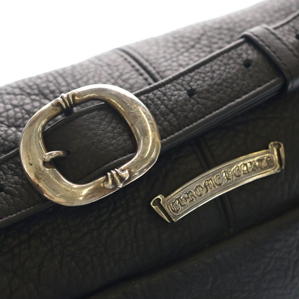 CHROME HEARTS(クロムハーツ) #1 SNAT PACK スナットパック ダガージップ ガンスリンガーベルト レザーウエストバッグ ブラック BCA378 ‐