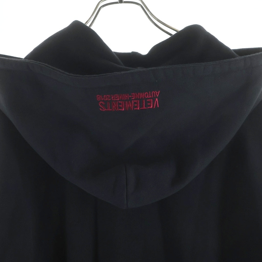 VETEMENTS(ヴェトモン) 18AW Rammstein hoodie ラムシュタイン プルオーバーパーカー フーディー ブラック