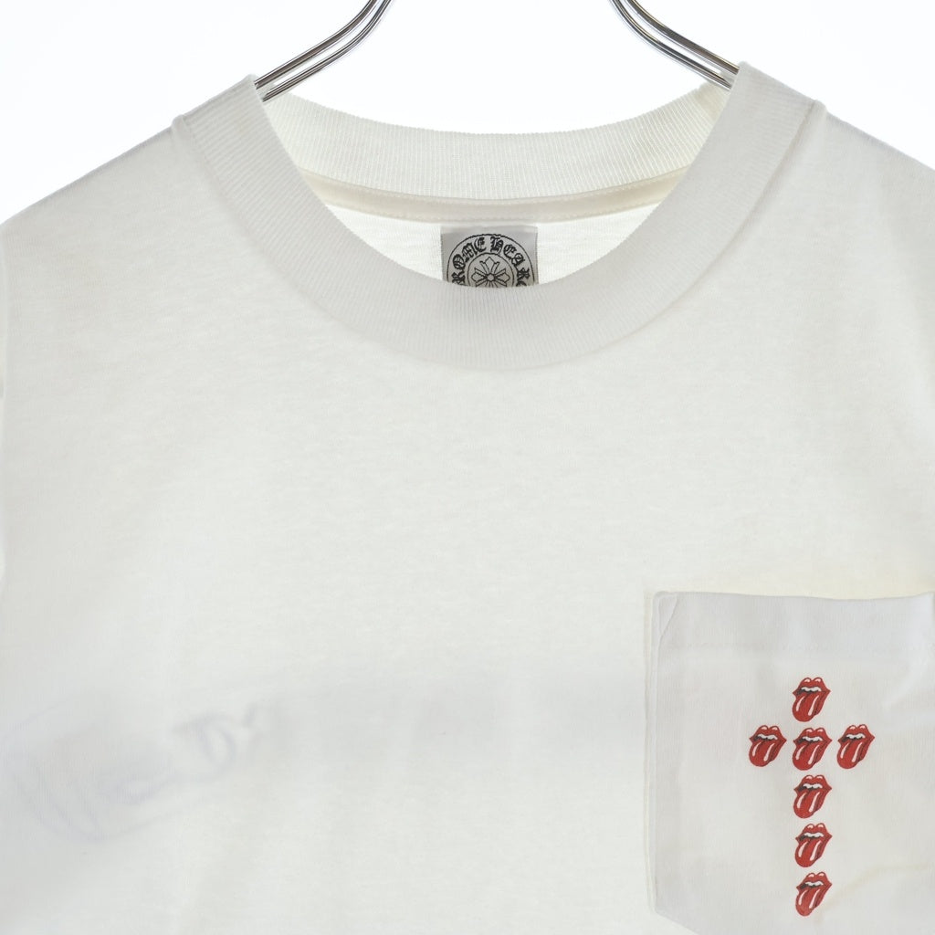 CHROME HEARTS(クロムハーツ) OLD CH T-SHIRT ROLLING STONES リップタン 半袖Tシャツカットソー ホワイト