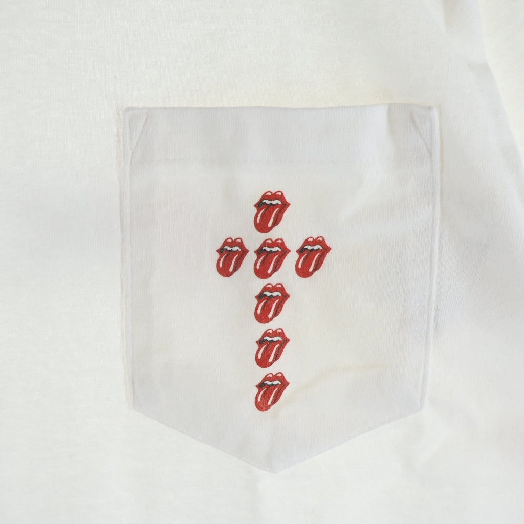 CHROME HEARTS(クロムハーツ) OLD CH T-SHIRT ROLLING STONES リップタン 半袖Tシャツカットソー ホワイト