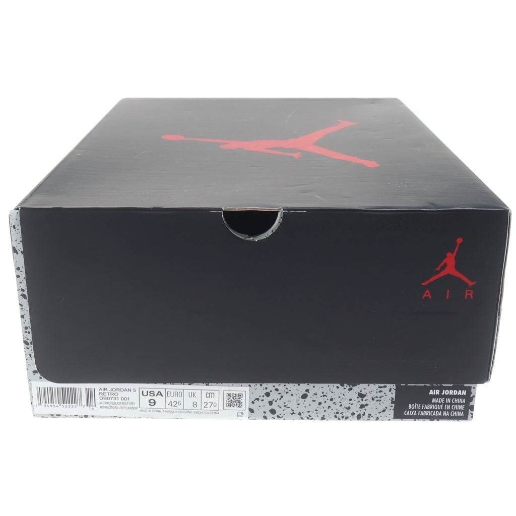 NIKE(ナイキ) AIR JORDAN 5 ANTHRACITE エア ジョーダン アンスラサイト ハイカットスニーカー ブラック US9/27cm DB0731-001