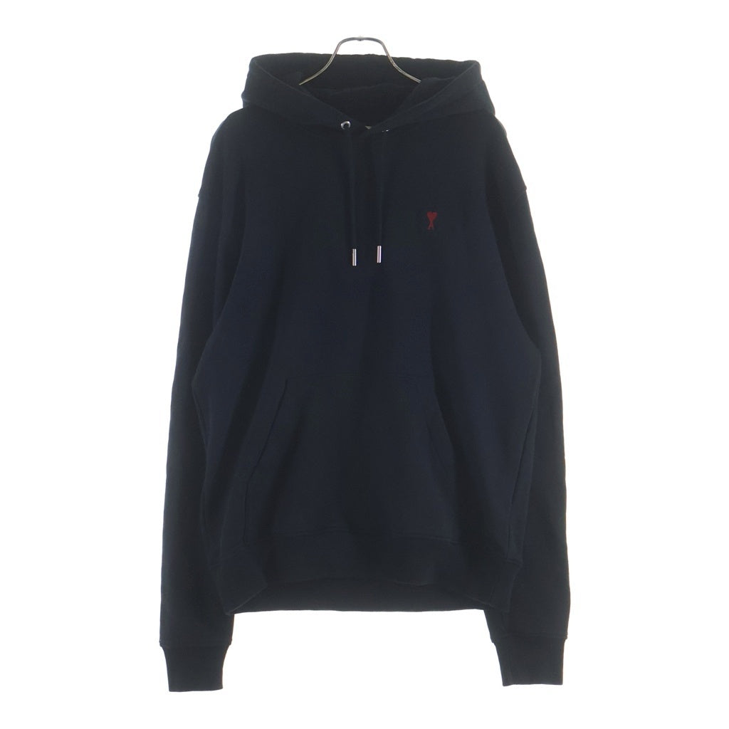 ami(アミ) Logo Hoodie ロゴプルオーバーパーカー フーディー ブラック BFUSW235.730