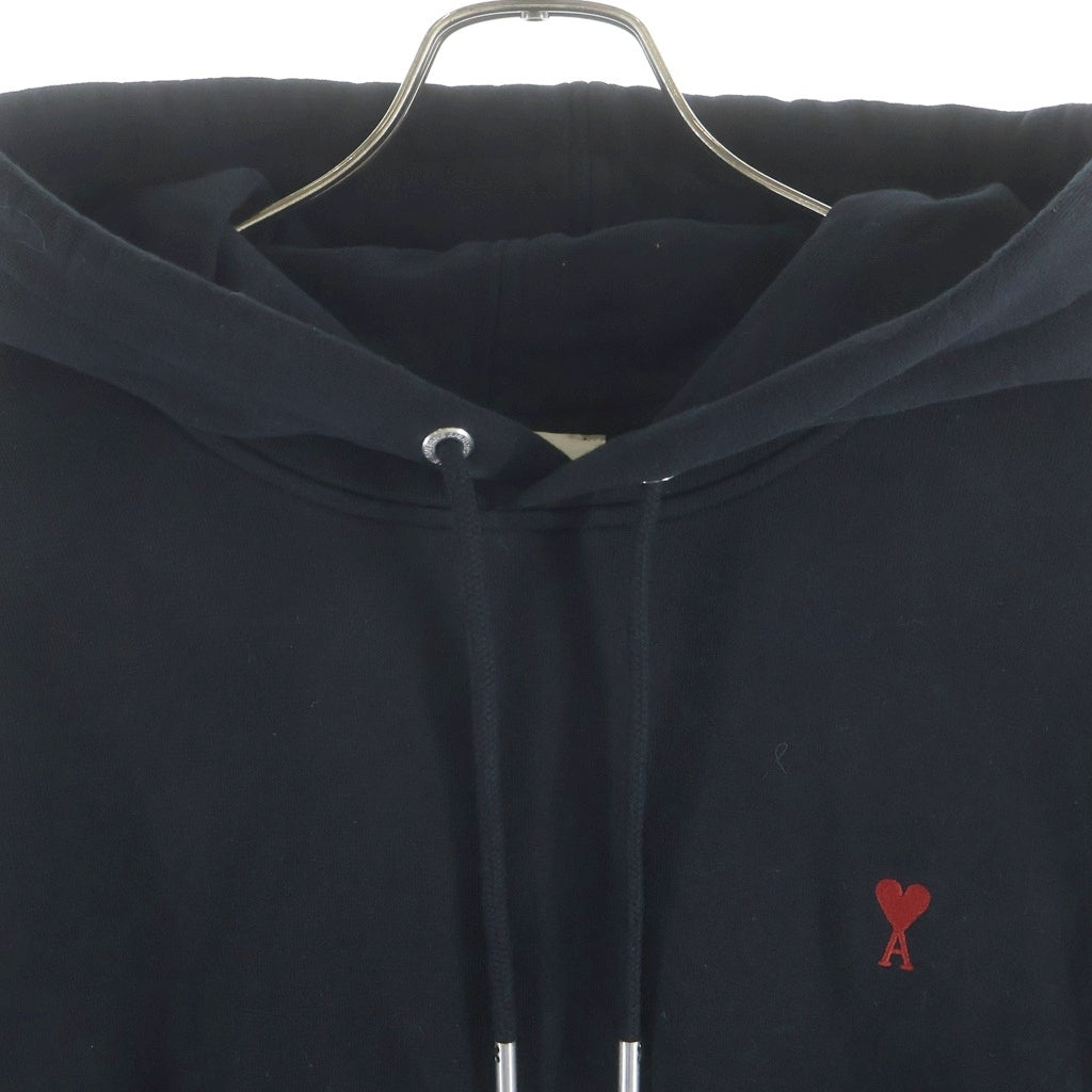 ami(アミ) Logo Hoodie ロゴプルオーバーパーカー フーディー ブラック BFUSW235.730