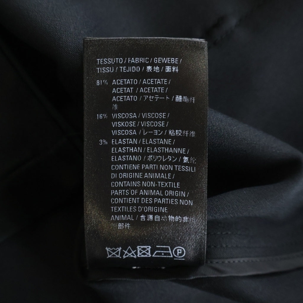 BALENCIAGA(バレンシアガ) レーヨンパジャマシャツ ポケットロゴ長袖シャツ ブラック 583406 TA021