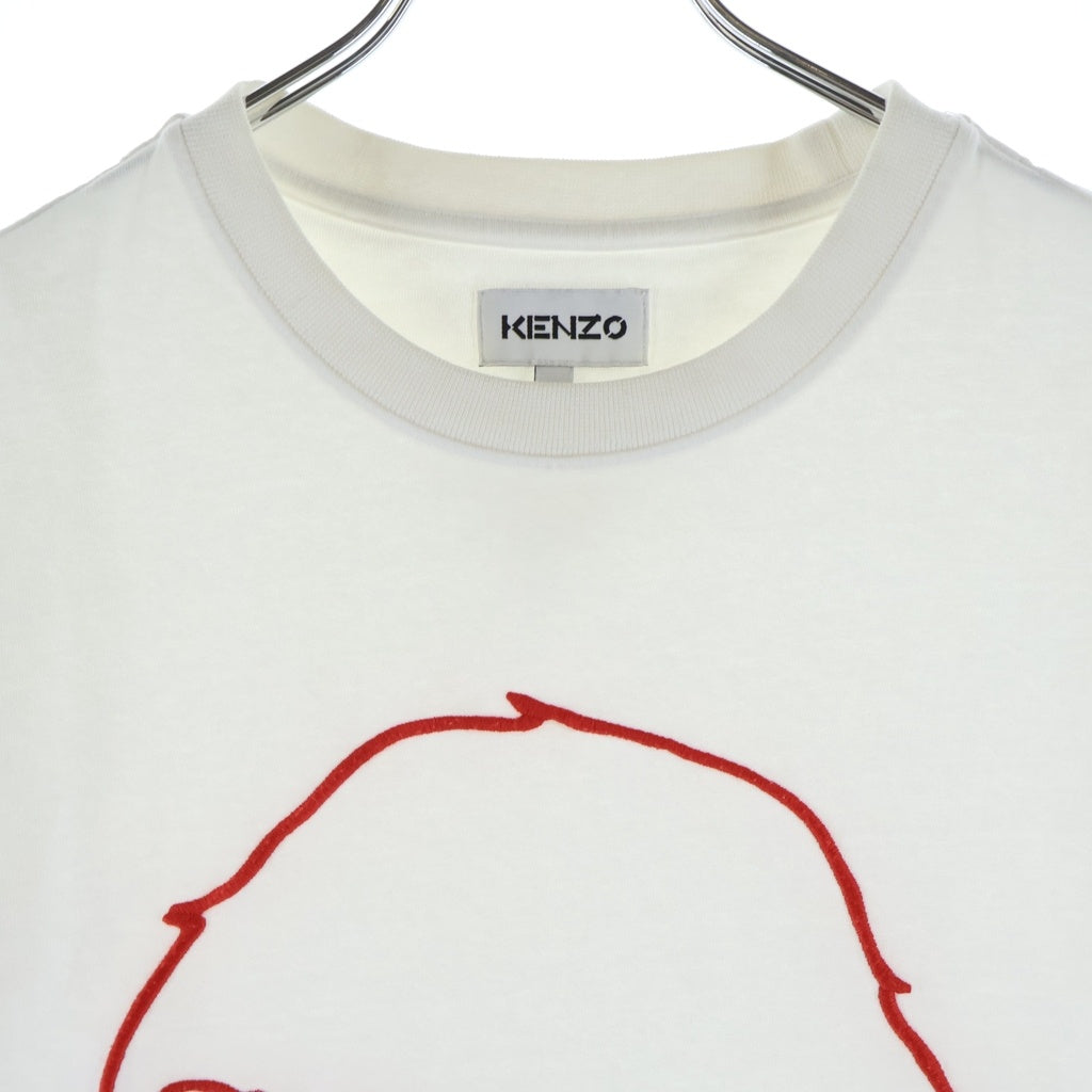 KENZO(ケンゾー) Tribute Embroidered T-shirt フロント刺繍半袖Tシャツ カットソー ホワイト FC55TS2044SB