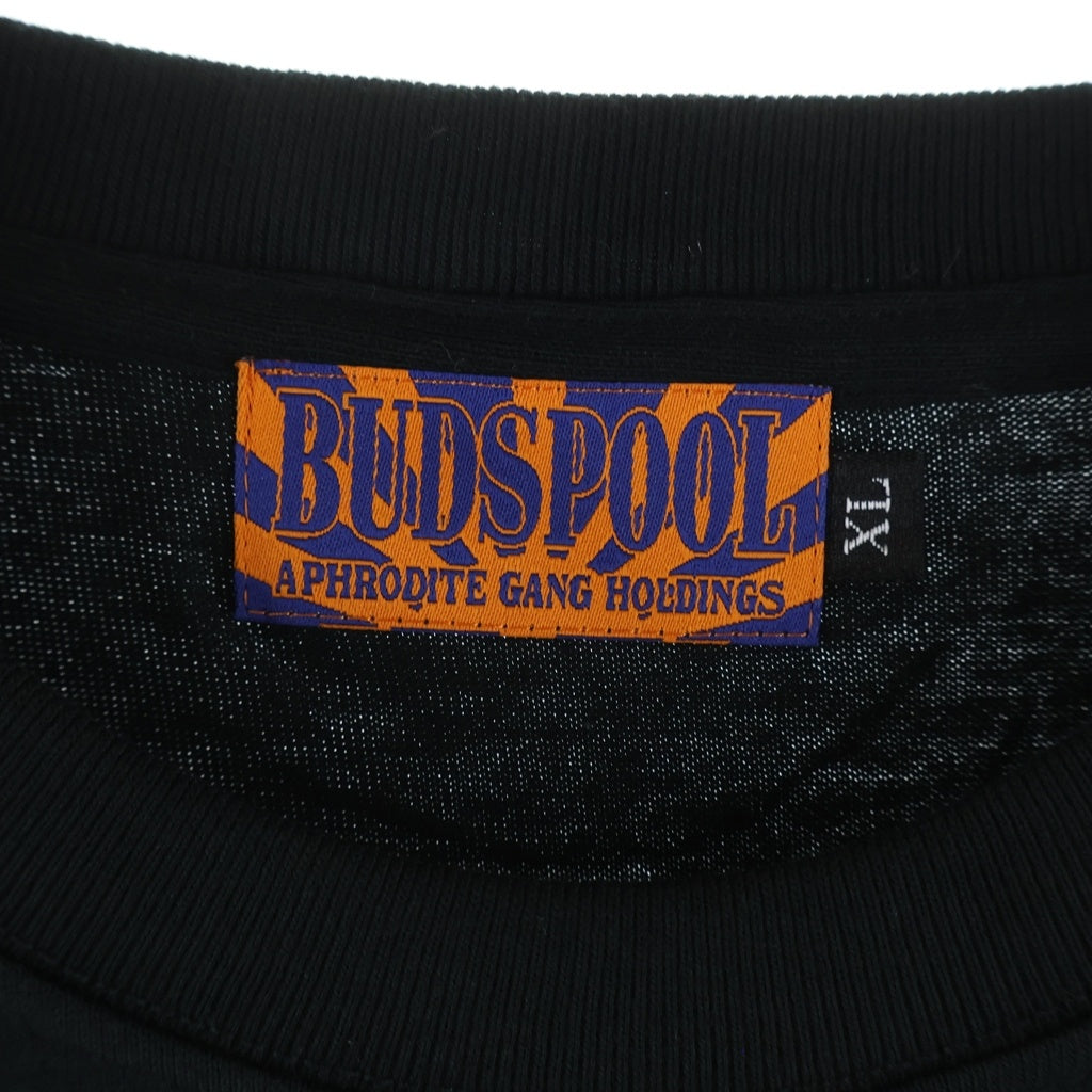 BUDSPOOL(バッズプール) BADSAIKUSH グラフィックプリント半袖Tシャツ カットソー ブラック