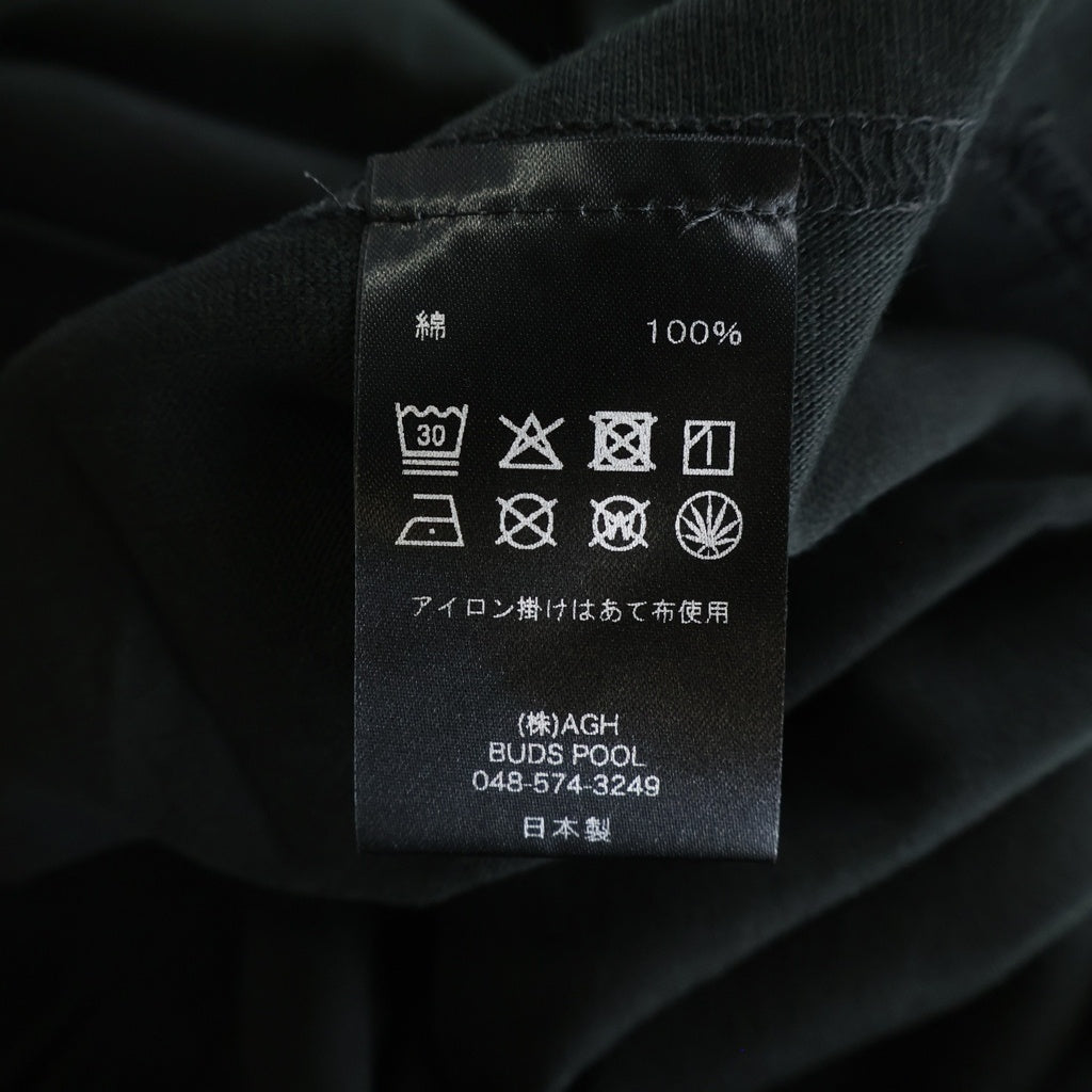 BUDSPOOL(バッズプール) BADSAIKUSH グラフィックプリント半袖Tシャツ カットソー ブラック
