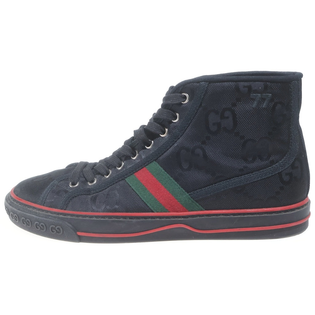 GUCCI(グッチ) TENNIS1977 GGモノグラムロゴ ハイカットスニーカー シューズ ブラック