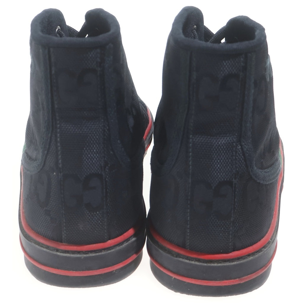 GUCCI(グッチ) TENNIS1977 GGモノグラムロゴ ハイカットスニーカー シューズ ブラック