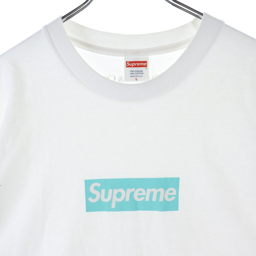 SUPREME(シュプリーム) ×TIFFANY & Co Box Logo Tee ティファニー ボックスロゴ半袖Tシャツ カットソー ホワイト