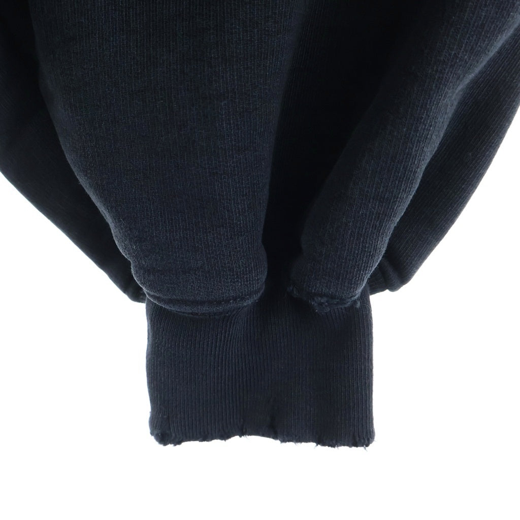 BALENCIAGA(バレンシアガ) 20AW ダメージ加工 ゴシックプリントオーバーサイズパーカー ブラック 641679 TJV79