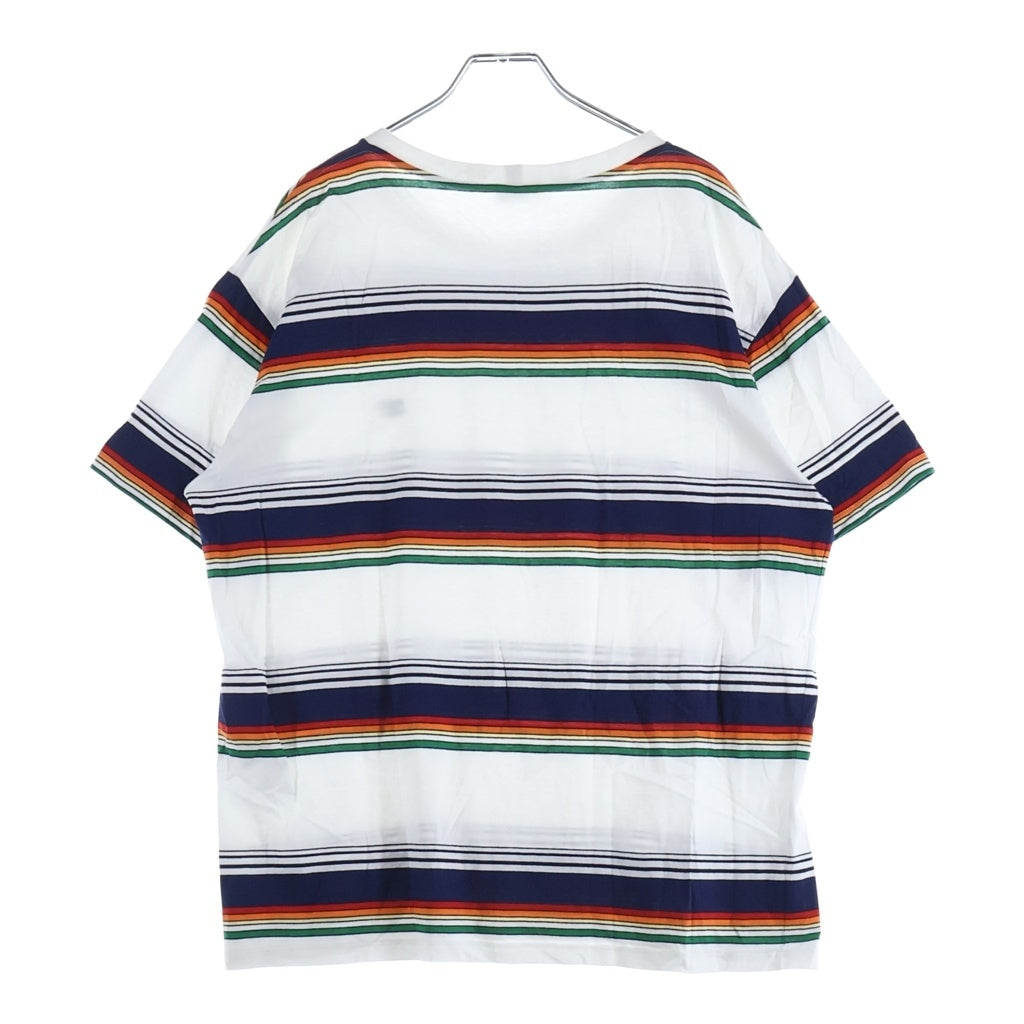 CELINE(セリーヌ) トリンオフ クルーネック半袖ボーダールーズカットソーTシャツ マルチカラー 2X04I807M.01MU