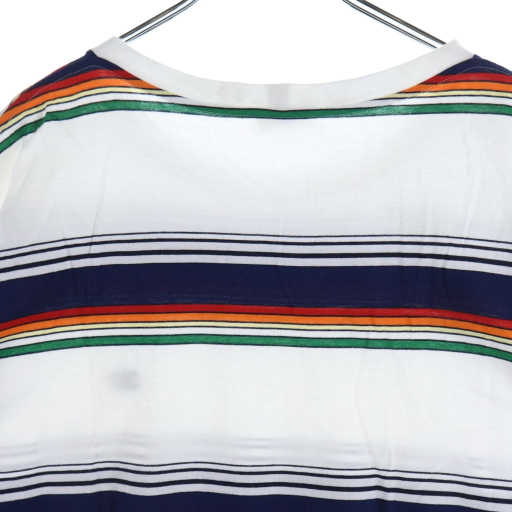 CELINE(セリーヌ) トリンオフ クルーネック半袖ボーダールーズカットソーTシャツ マルチカラー 2X04I807M.01MU