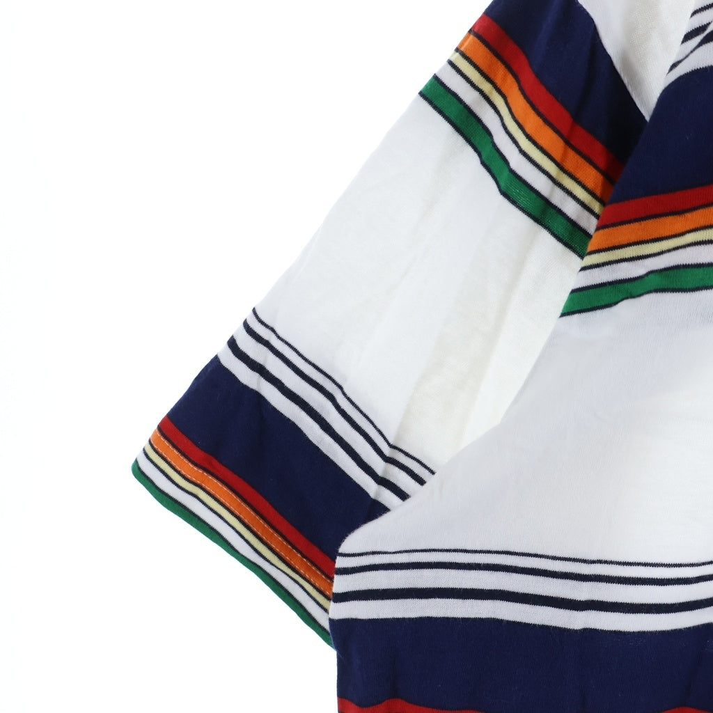CELINE(セリーヌ) トリンオフ クルーネック半袖ボーダールーズカットソーTシャツ マルチカラー 2X04I807M.01MU