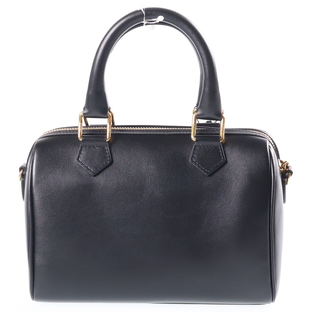 CELINE(セリーヌ) スモールボストン キュイル 2WAYハンドバッグ ブラック GD金具 レディース