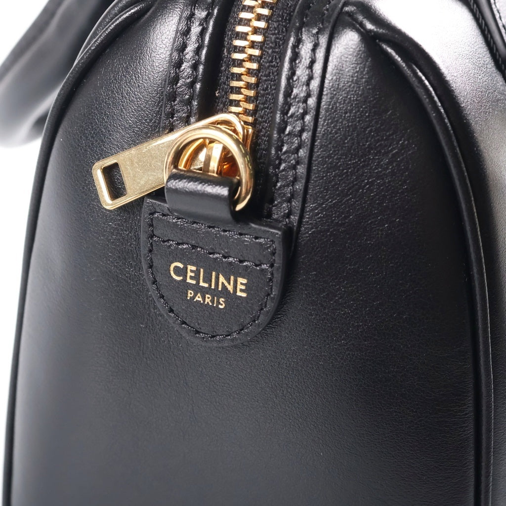 CELINE(セリーヌ) スモールボストン キュイル 2WAYハンドバッグ ブラック GD金具 レディース