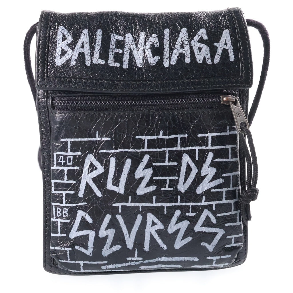 BALENCIAGA(バレンシアガ) エクスプローラー グラフィティ ショルダーバッグ ブラック 532298