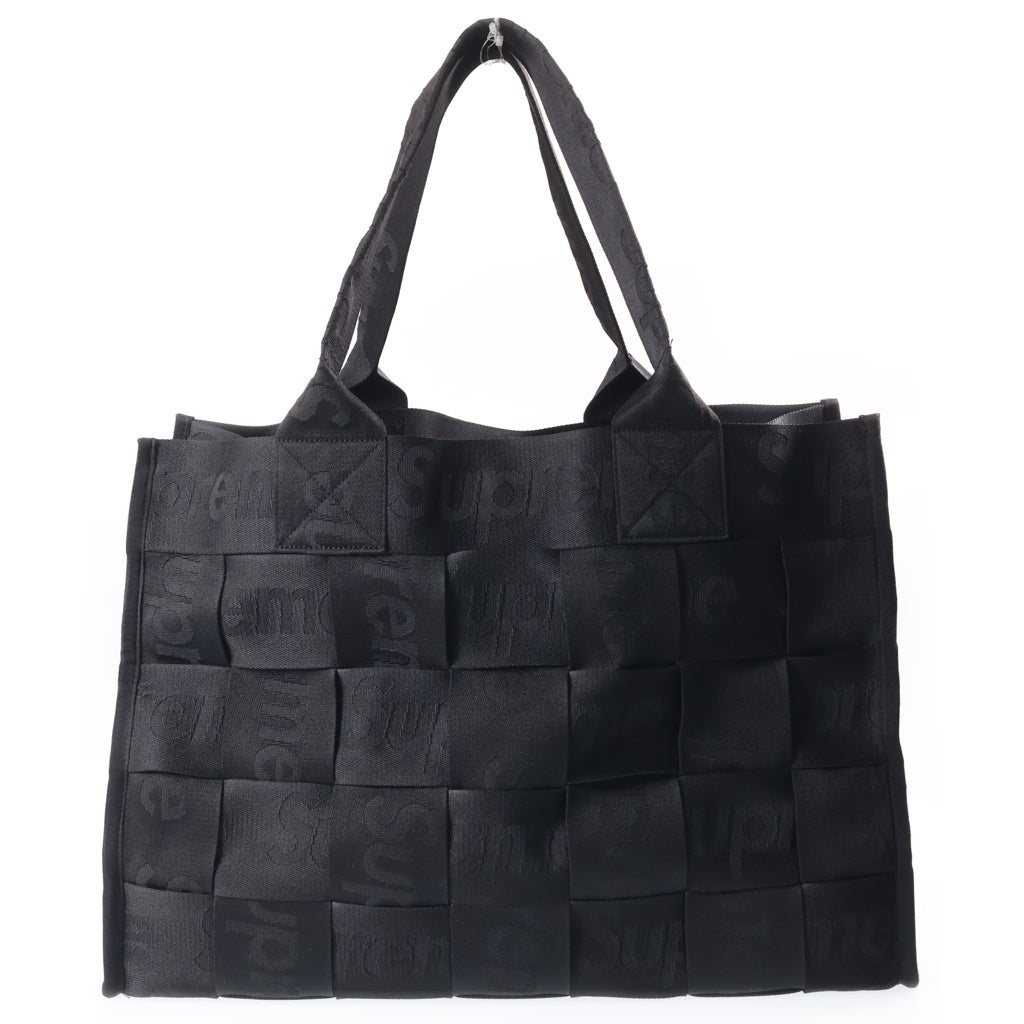 SUPREME(シュプリーム) 23SS Woven Large Tote ウーブン ラージ トートバック ブラック