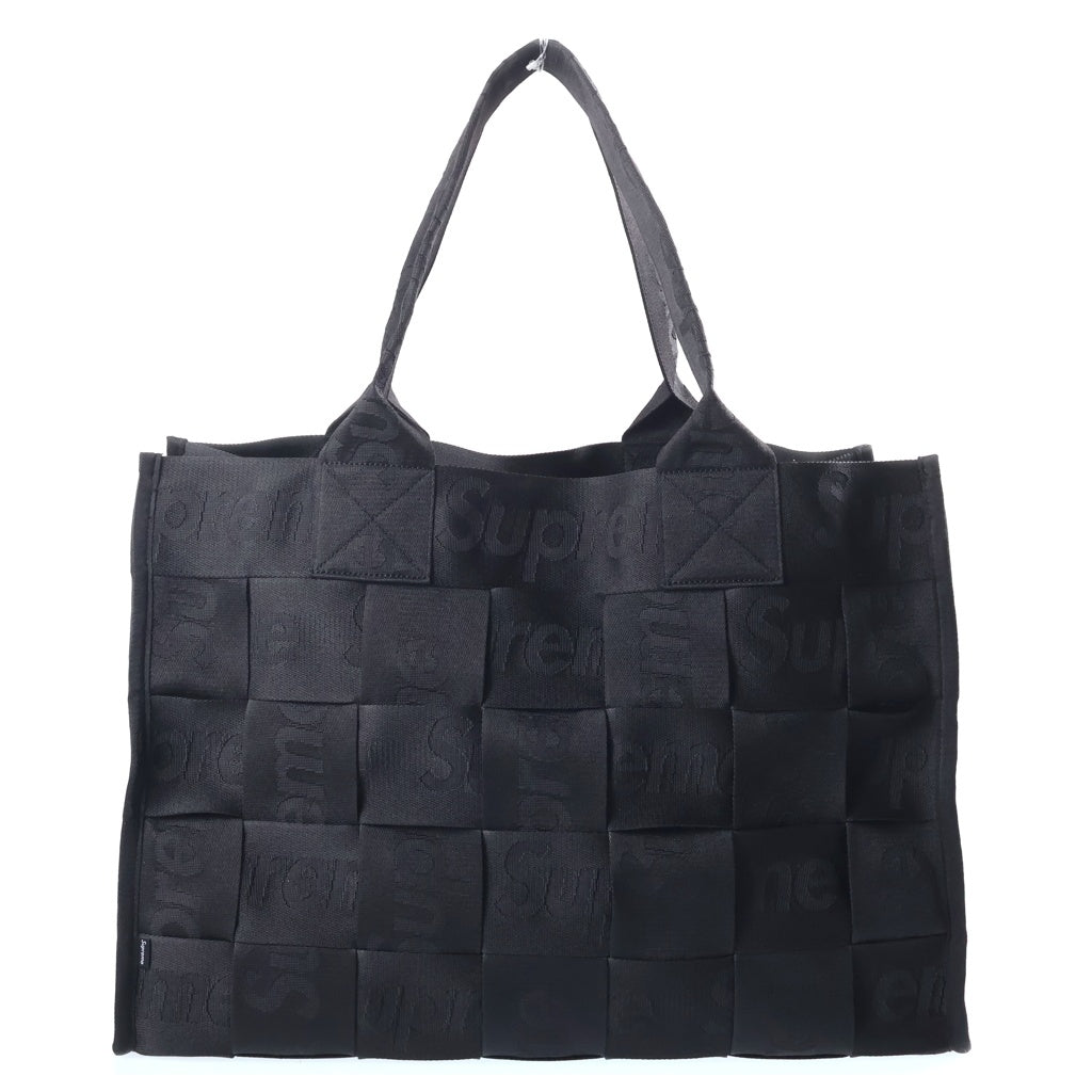 SUPREME(シュプリーム) 23SS Woven Large Tote ウーブン ラージ トートバック ブラック