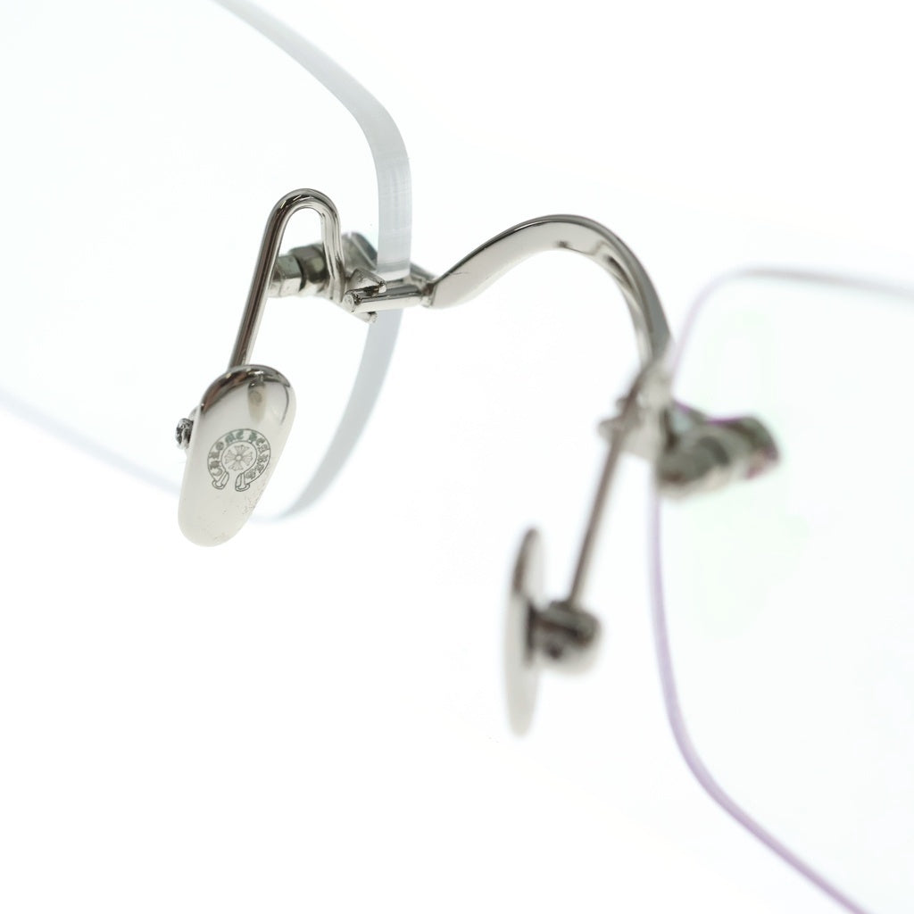 CHROME HEARTS(クロムハーツ) PILLS 3 フローラルテンプル リムレスメガネ シルバー/ブラック