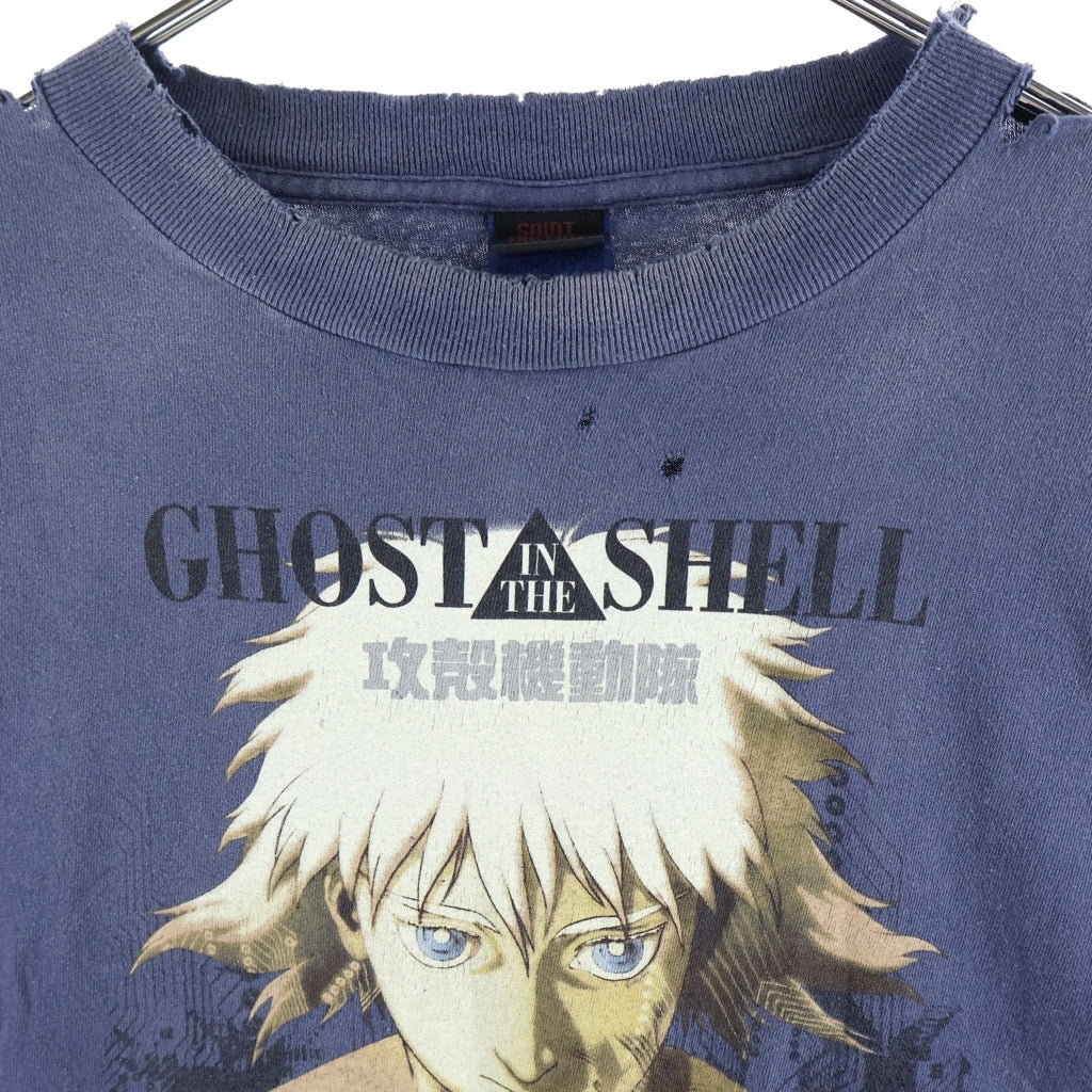 SAINT MICHAEL(セントマイケル) 25SS ×攻殻機動隊 GS_SS_TEE こうかくきどうたい フロントプリント クルーネック半袖カットソーTシャツ ネイビー SM-HR8-0000-C07