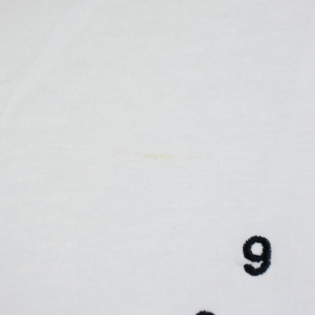 Maison Margiela(メゾンマルジェラ) ナンバリングロゴ刺繍 クルーネック半袖カットソーTシャツ ホワイト S50GC0684 S22816