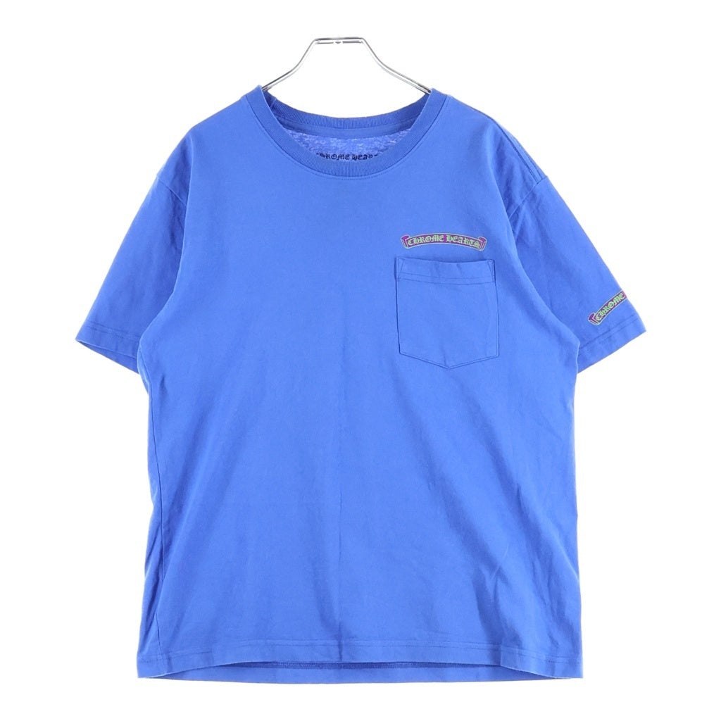 CHROME HEARTS(クロムハーツ) THAT GROUP SCROLL S/S TEE バックスクロールプリントクルーネック半袖カットソーTシャツ ブルー