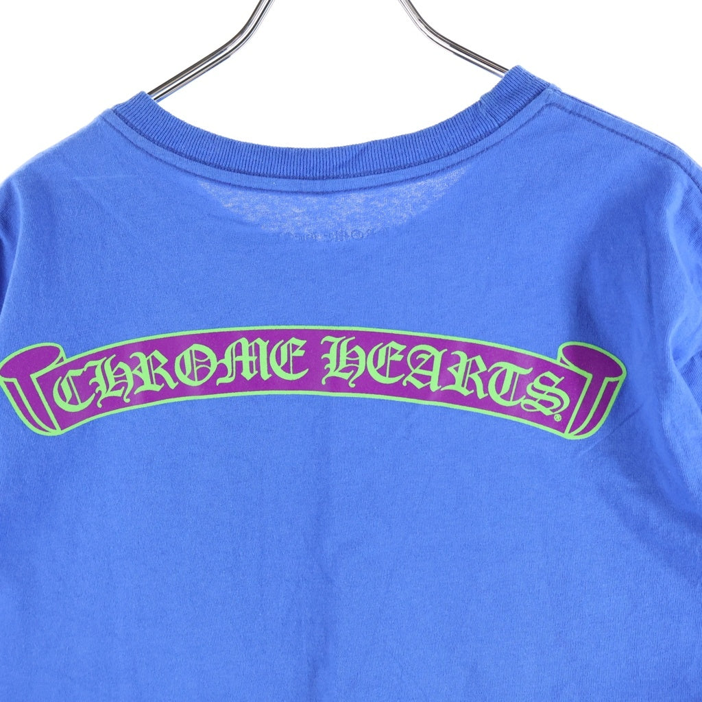 CHROME HEARTS(クロムハーツ) THAT GROUP SCROLL S/S TEE バックスクロールプリントクルーネック半袖カットソーTシャツ ブルー