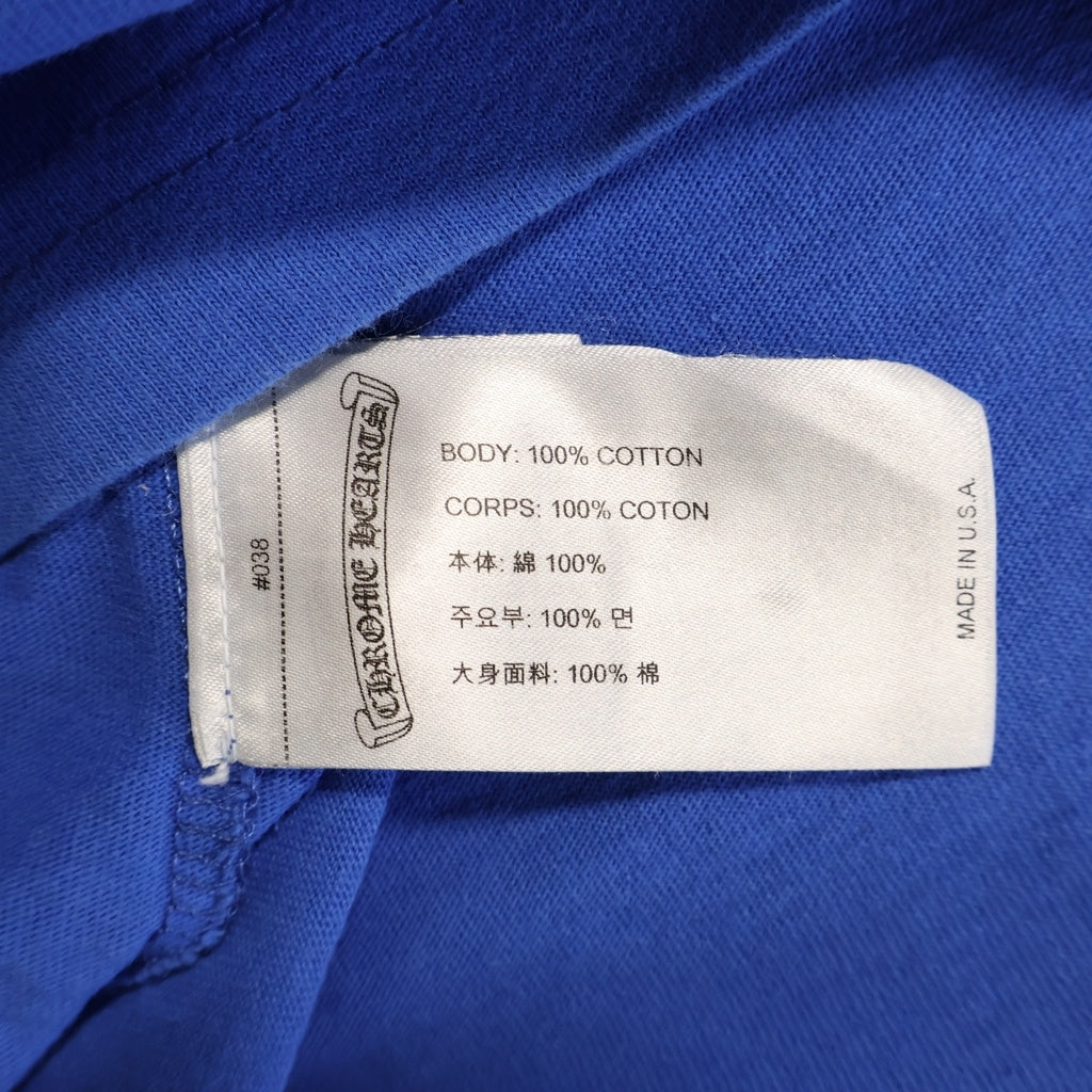 CHROME HEARTS(クロムハーツ) THAT GROUP SCROLL S/S TEE バックスクロールプリントクルーネック半袖カットソーTシャツ ブルー