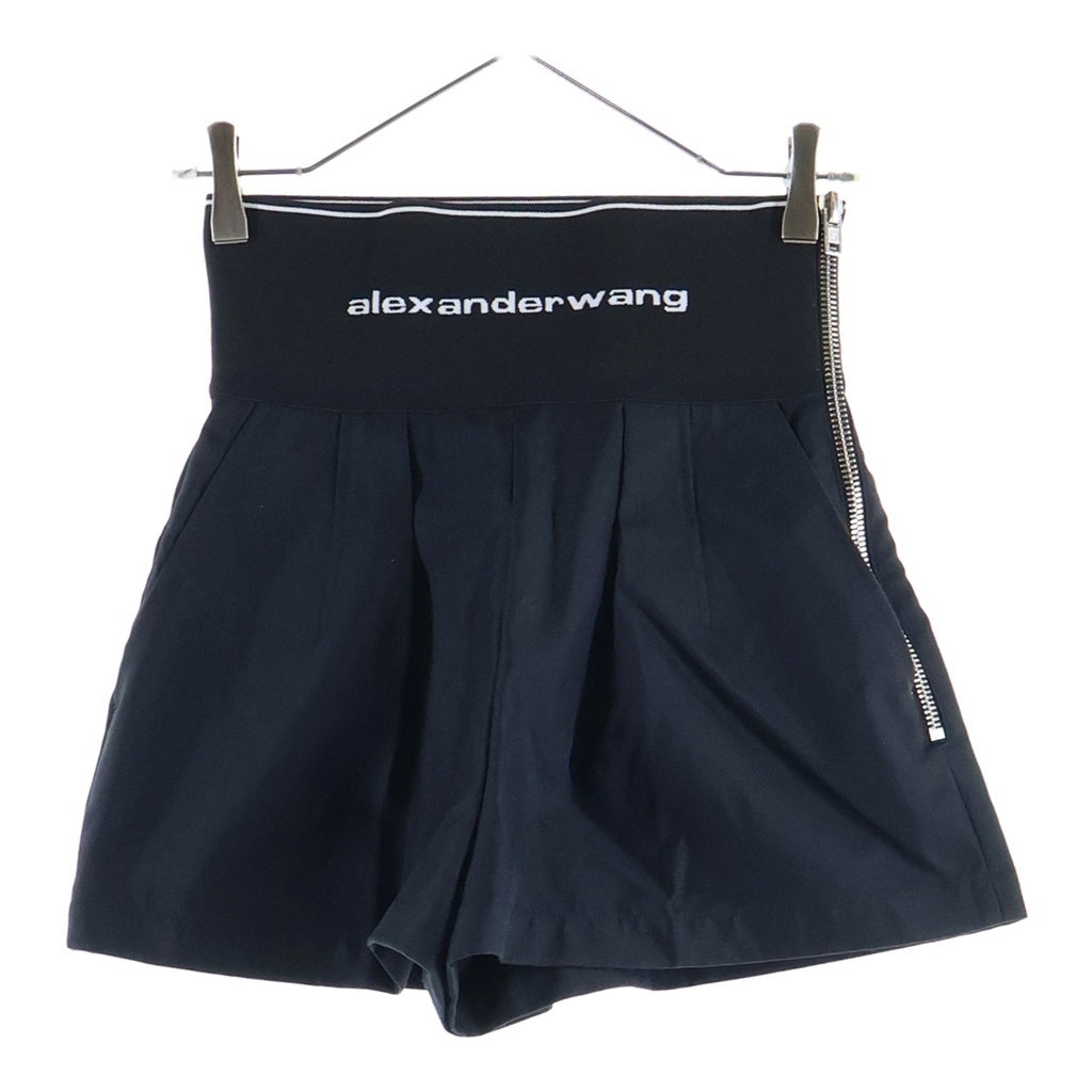 ALEXANDER WANG(アレキサンダーワン) Safari Shorts ウエストロゴ ショーツ ハーフパンツ ブラック レディース 1WC1224450