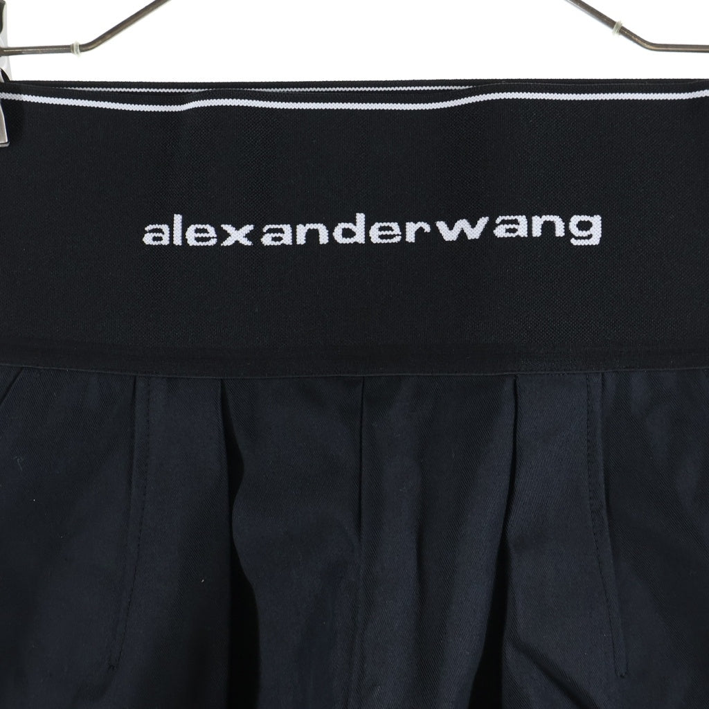 ALEXANDER WANG(アレキサンダーワン) Safari Shorts ウエストロゴ ショーツ ハーフパンツ ブラック レディース 1WC1224450