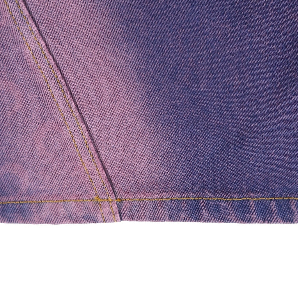 MARINE SERRE(マリーン セル) Moon Laser Denim Mini Skirt グラデーション デニムミニスカート パープル レディース