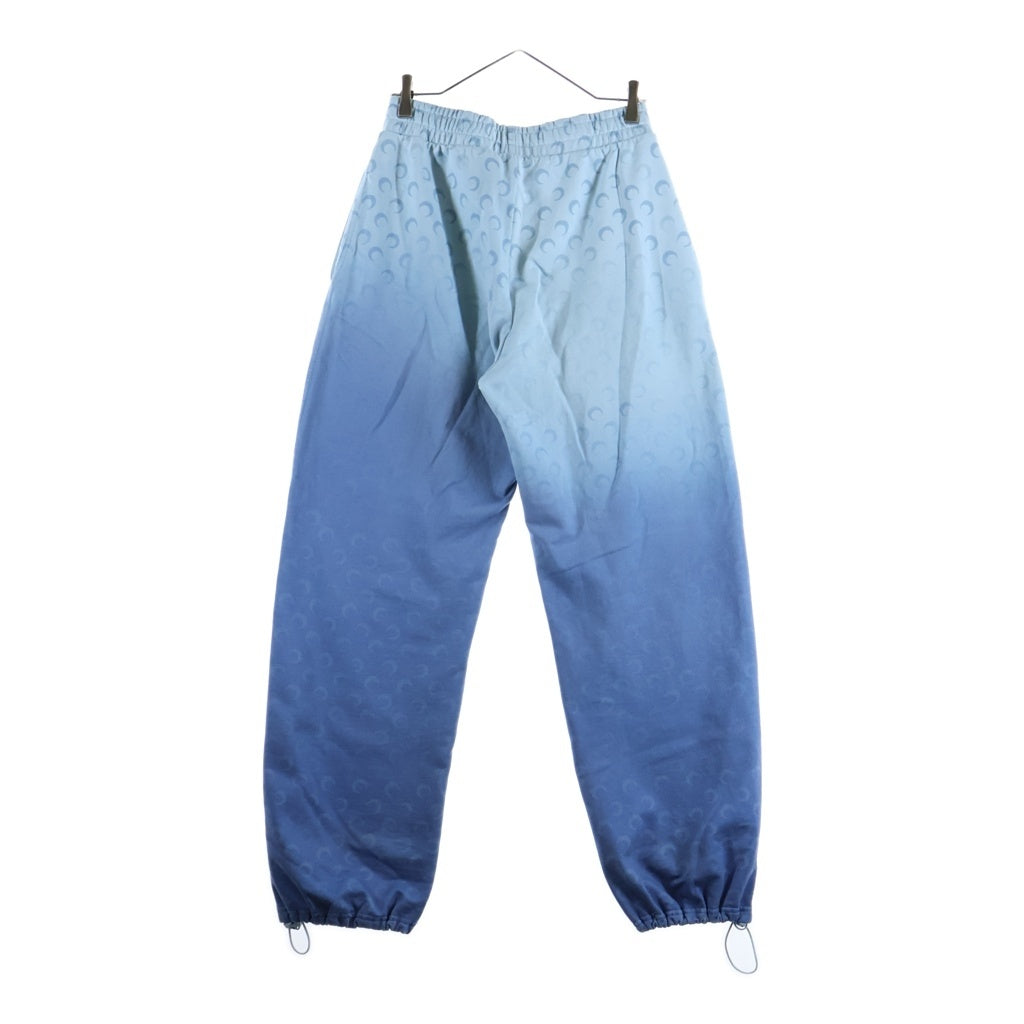 MARINE SERRE(マリーン セル) moon faded fleece ムーンロゴ グラデーション スウェットパンツ ジョガーパンツ ブルー レディース