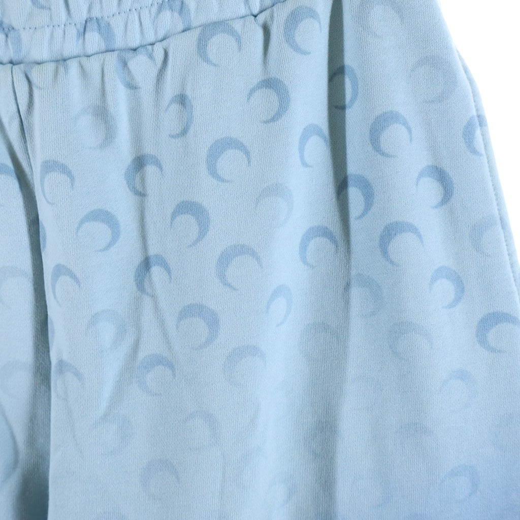 MARINE SERRE(マリーン セル) moon faded fleece ムーンロゴ グラデーション スウェットパンツ ジョガーパンツ ブルー レディース