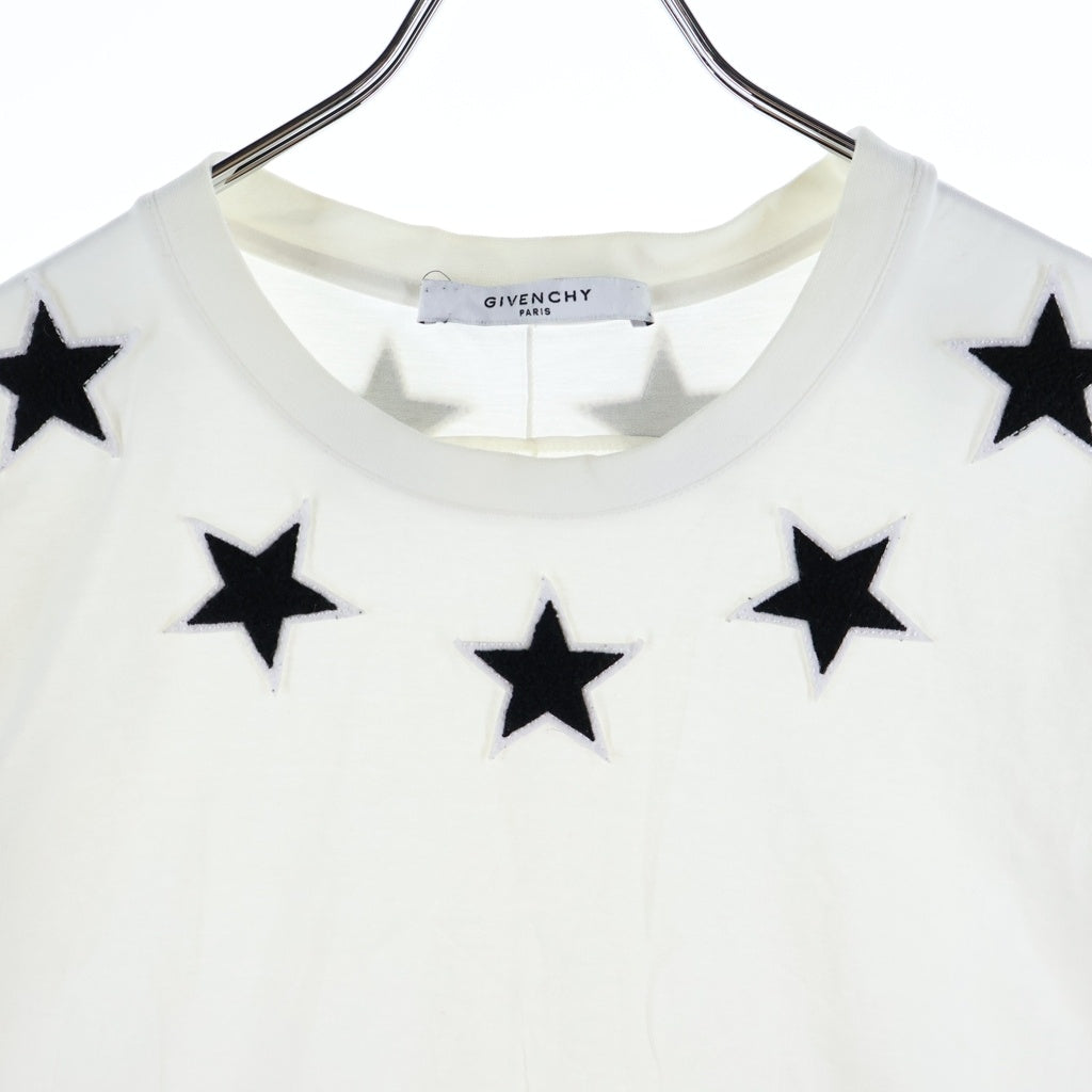 GIVENCHY(ジバンシィ) 16SS リカルド期 star polo スターパッチ カノコポロシャツ 半袖シャツ ホワイト/ブラック 16S 7200 651
