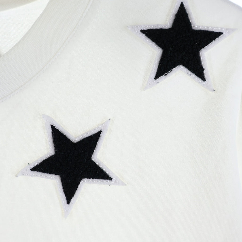 GIVENCHY(ジバンシィ) 16SS リカルド期 star polo スターパッチ カノコポロシャツ 半袖シャツ ホワイト/ブラック 16S 7200 651