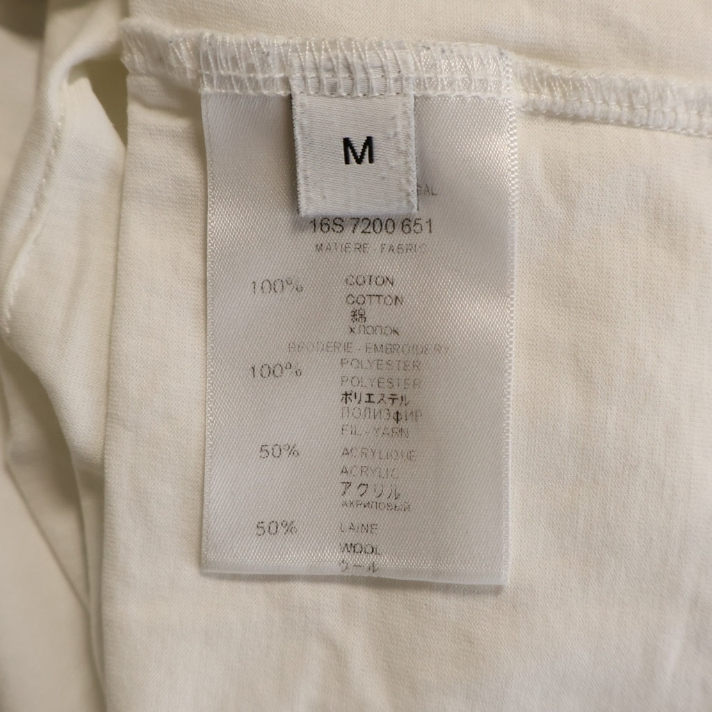 GIVENCHY(ジバンシィ) 16SS リカルド期 star polo スターパッチ カノコポロシャツ 半袖シャツ ホワイト/ブラック 16S 7200 651