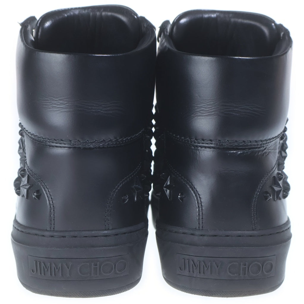 JIMMY CHOO(ジミーチュウ) ARGYLE アーガイル スタースタッズ レザーハイカットスニーカー シューズ ブラック